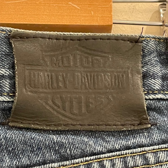 Harley-Davidson Men's Classic Boot Cut Jeans Blue Washed Denim 99027-09VM Sz 34 - Picture 7 of 16